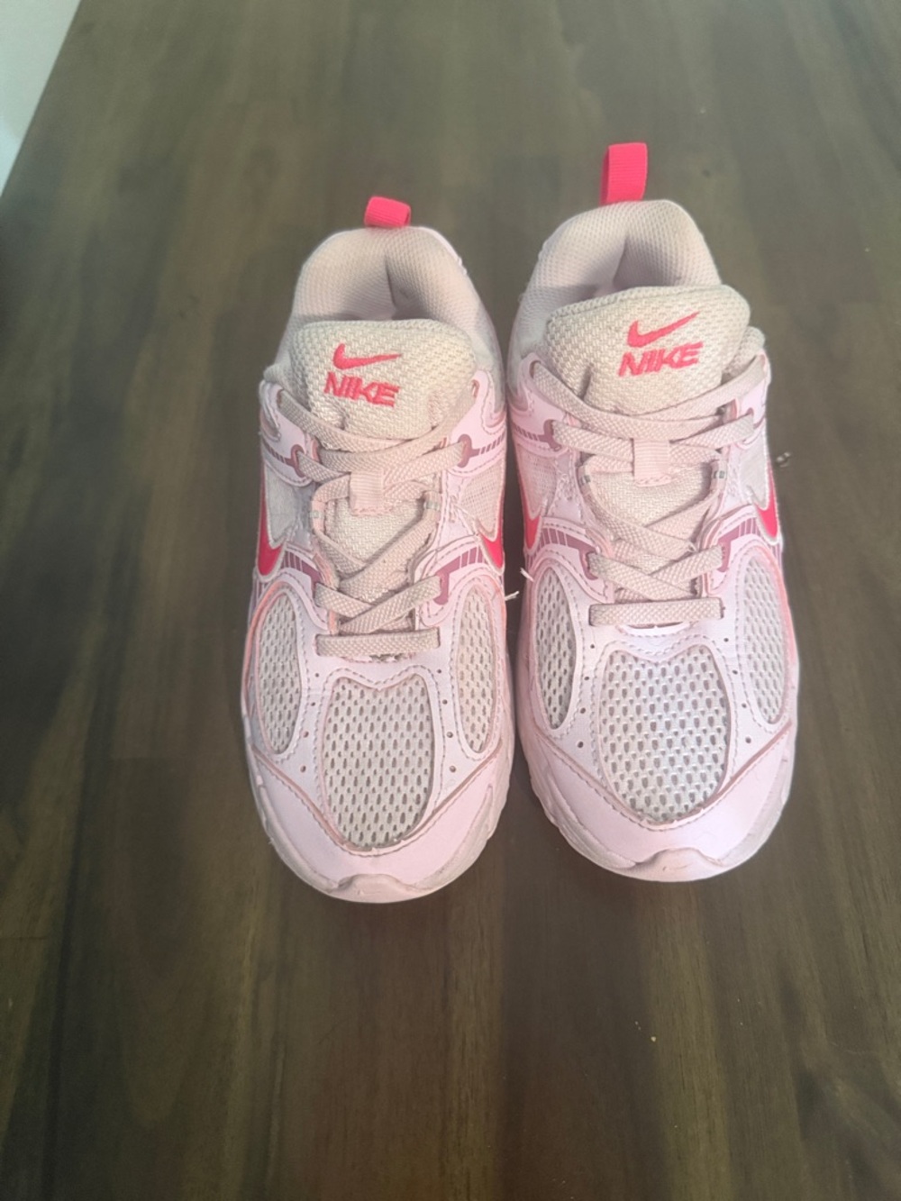 Nike Kids Girl Pink and Hot Pink Athletic Sneakers